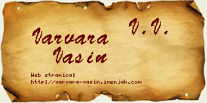 Varvara Vasin vizit kartica